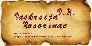 Vaskrsija Mošorinac vizit kartica